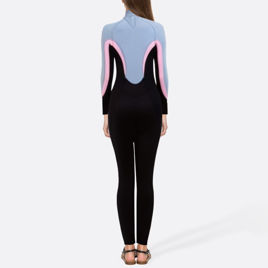 Colorblocked flexible fit women's full wetsuit