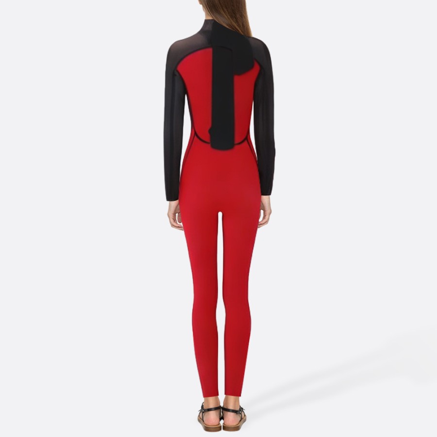 Warm blind-stitched women's full-body wetsuit