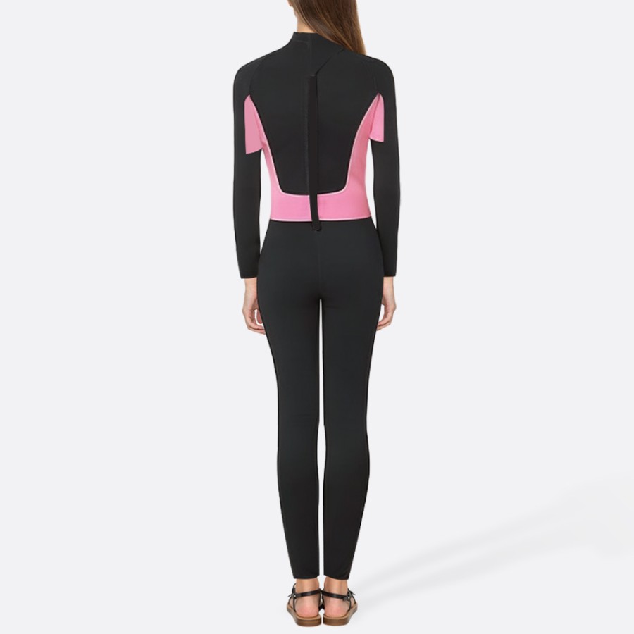 Warm back zipper women's full wetsuit