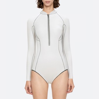 Contrast stitching women's long sleeve wetsuit