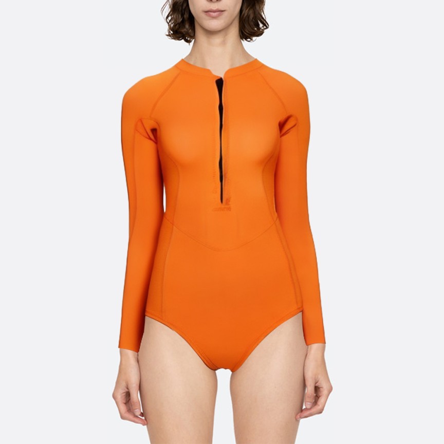 Fashionable and simple women's long-sleeved wetsuit