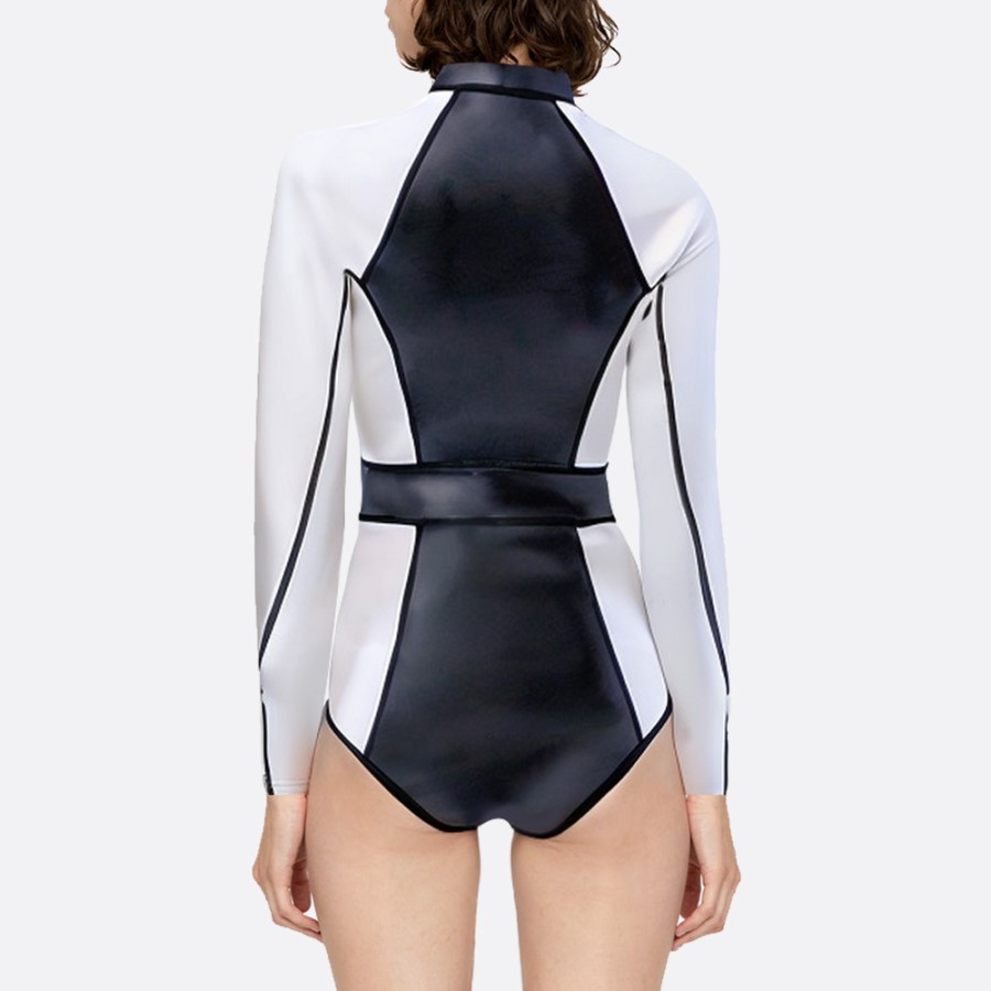 Simple front zipper women's long sleeve wetsuit
