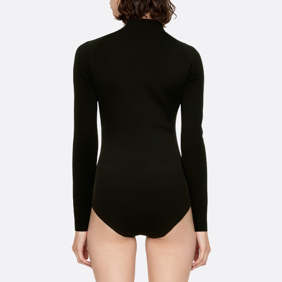 Women's color block front zipper long sleeve wetsuit