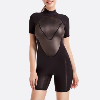 Lightweight elastic women's short sleeve wetsuit