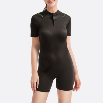 Highly elastic warm women's short-sleeved wetsuit