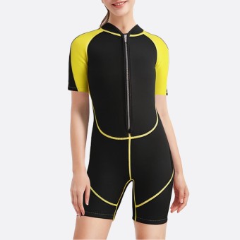 Women's contrast front zip short sleeve wetsuit