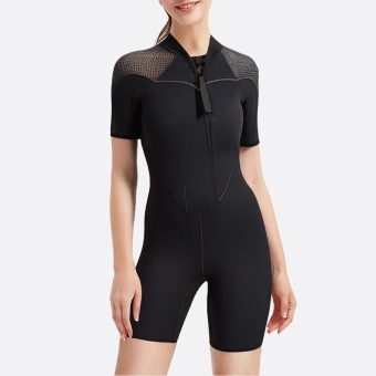 Stylish soft stretch women's short sleeve wetsuit