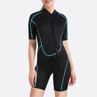 New style front diagonal zipper women's short sleeve wetsuit