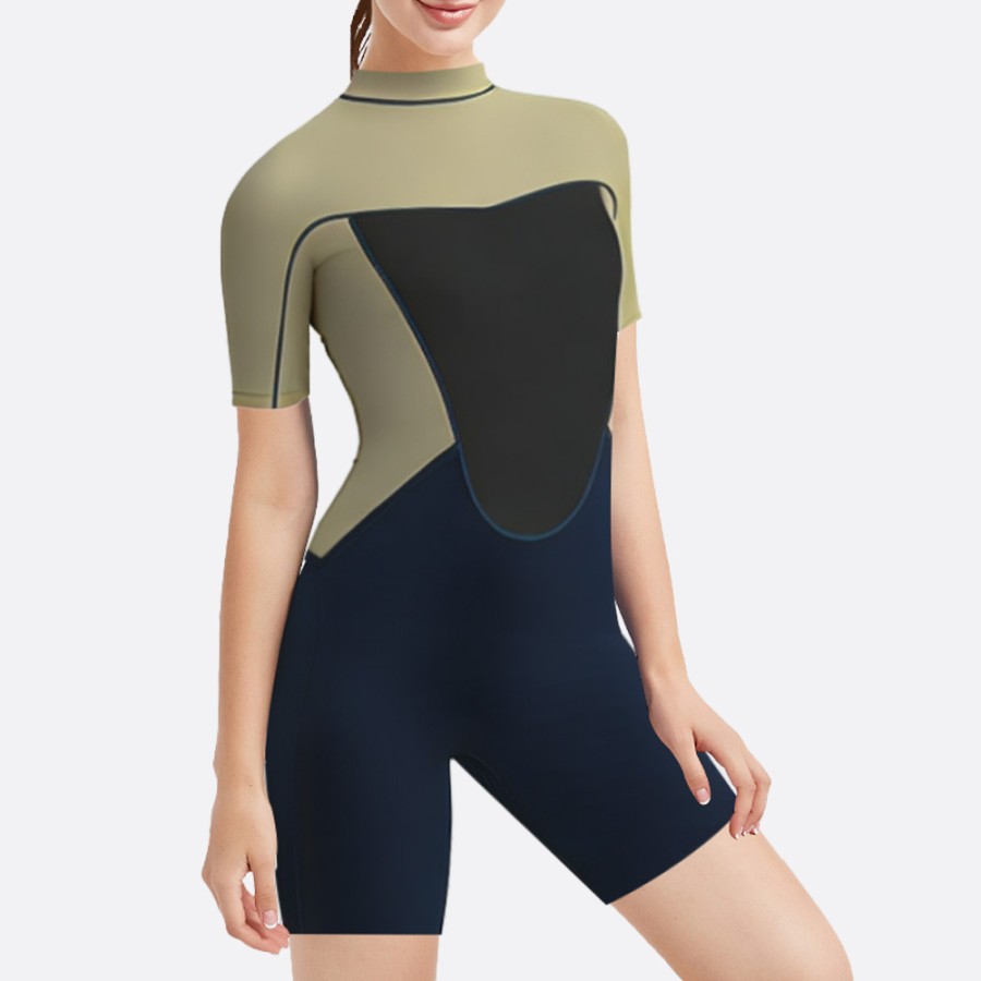 New style back zipper women's short sleeve wetsuit