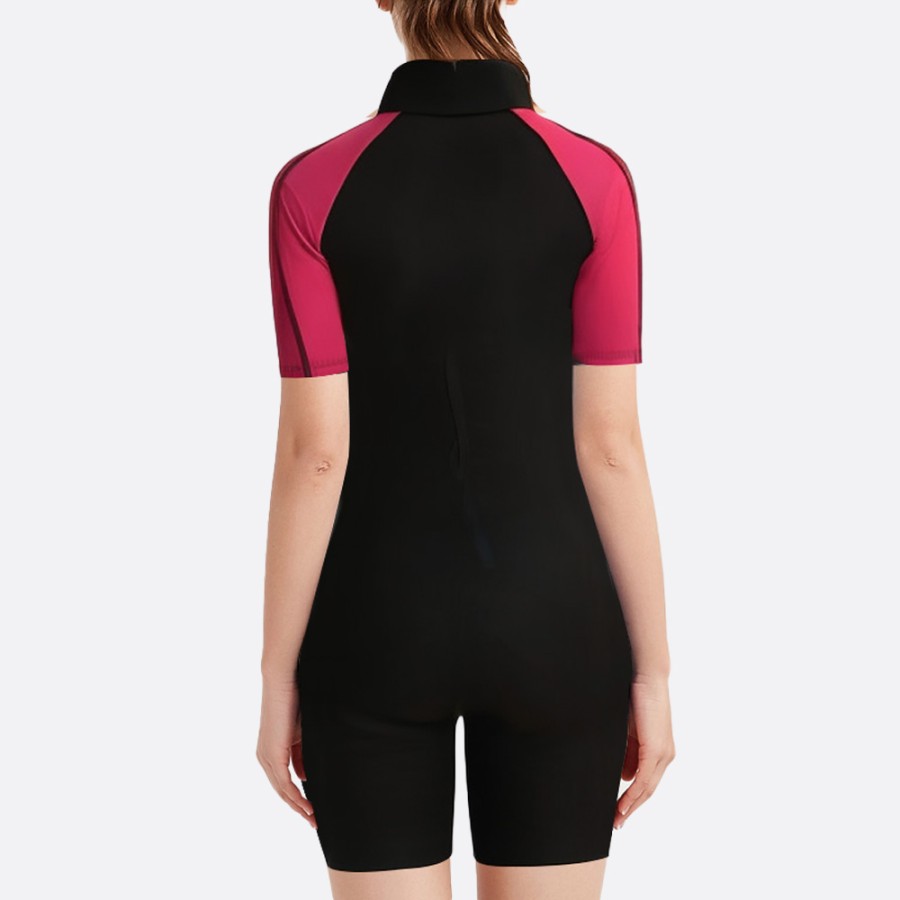 New color block women's short sleeve wetsuit