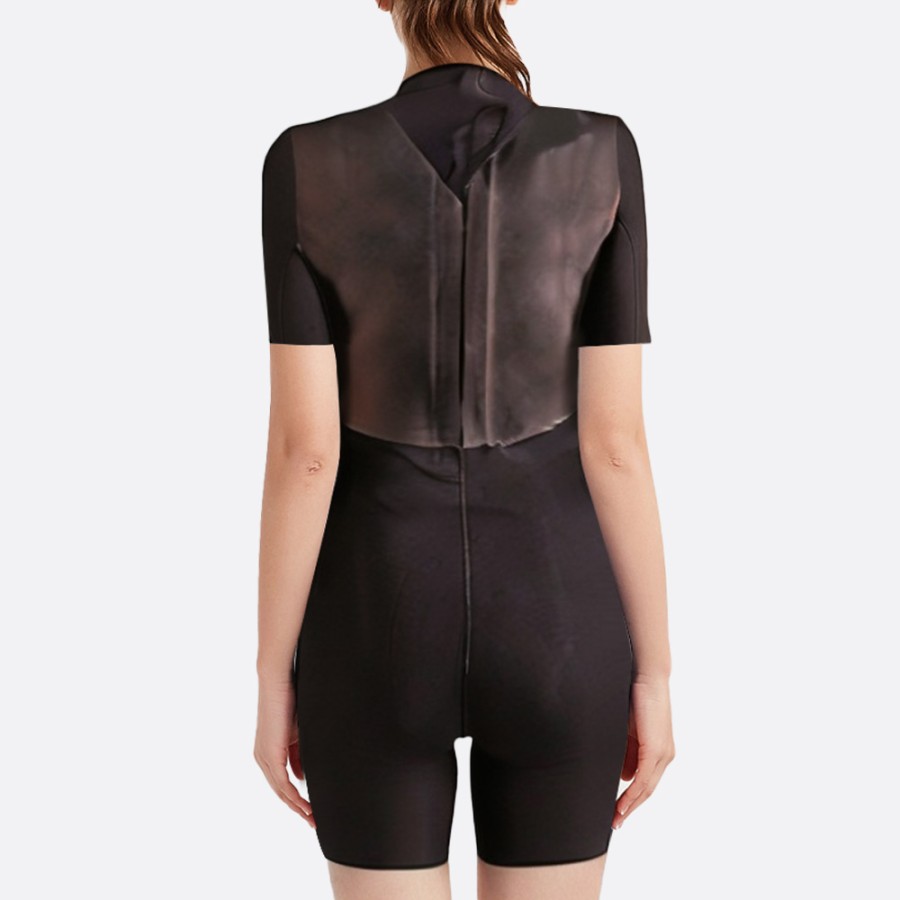 Lightweight elastic women's short sleeve wetsuit