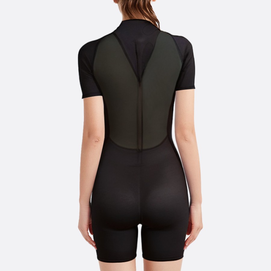 Comfortable fit stretchy women's short sleeve wetsuit
