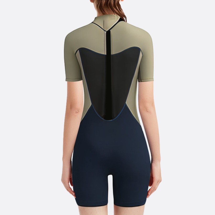 New style back zipper women's short sleeve wetsuit