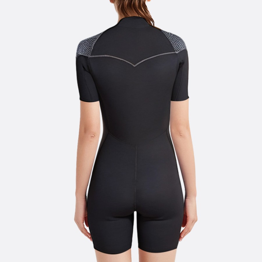 Stylish soft stretch women's short sleeve wetsuit