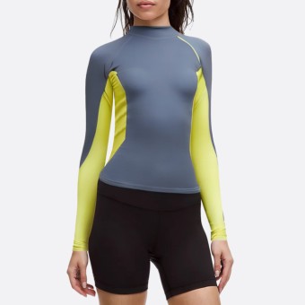 Color block super stretchy women's wetsuit top