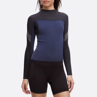 Paneled stretch-fit women's wetsuit top